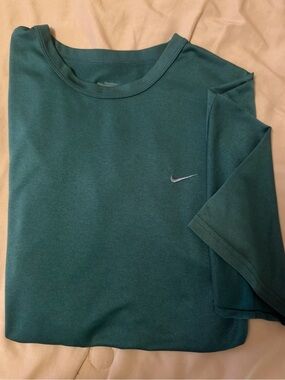 Nike Teal Short Sleeve Tee with Silver Swoosh